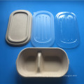 Biodegradable bagasse food container with lid one cell two cells 1000ML 850 ML